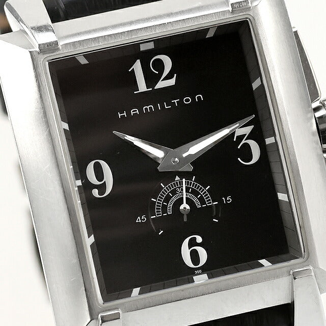 中古 ハミルトン HAMILTON トレント スモールセコンド クオーツ スクエア 角形 個性的 H304110 アナログ 腕時計 ブランド メンズ ブラック UW-HA-AC-00005