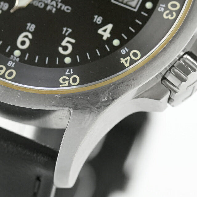 中古 OH済 ハミルトン HAMILTON カーキ ネイビー GMT オート 3タイムゾーン H776450 アナログ 腕時計 ブランド メンズ ブラック UW-HA-KH-00011