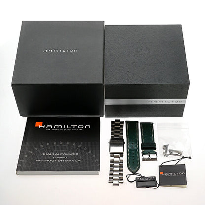 中古 ハミルトン HAMILTON カーキ アビエーション X-Wind Auto Chrono クロノグラフ 純正ブレス破損あり H77616133 アナログ 腕時計 メンズ UW-HA-KH-00014