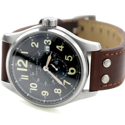 中古 ハミルトン HAMILTON カーキ フィールド オフィサー オート 44mm ビッグダイヤル スモールセコンド H70655733 アナログ 腕時計 ブランド メンズ UW-HA-KH-00016