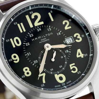 中古 ハミルトン HAMILTON カーキ フィールド オフィサー オート 44mm ビッグダイヤル スモールセコンド H70655733 アナログ 腕時計 ブランド メンズ UW-HA-KH-00016