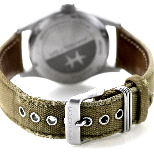中古 ハミルトン HAMILTON カーキ フィールド メカニカル 38mm デイト 手巻き グリーンダイヤル H69439363 アナログ 腕時計 ブランド メンズ グリーン UW-HA-KH-00017