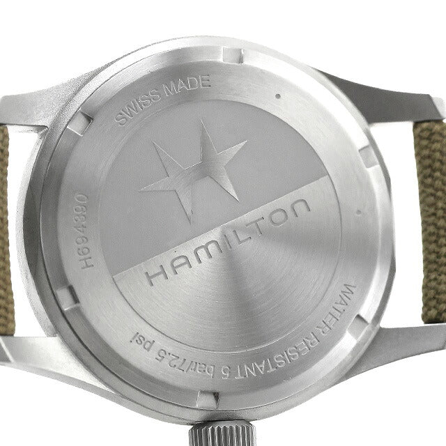 中古 ハミルトン HAMILTON カーキ フィールド メカニカル 38mm デイト 手巻き グリーンダイヤル H69439363 アナログ 腕時計 ブランド メンズ グリーン UW-HA-KH-00017