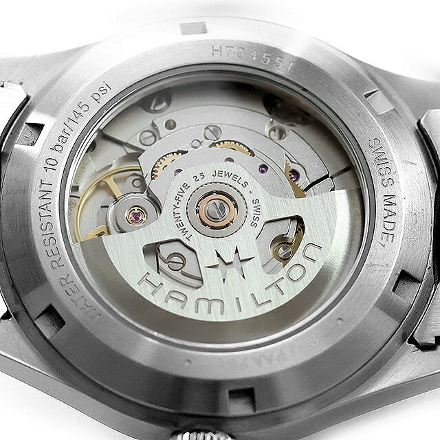 中古 ハミルトン HAMILTON カーキ フィールド オート 38mm 自動巻き H-10 H70455133 アナログ 腕時計 ブランド メンズ ブラック UW-HA-KH-00019