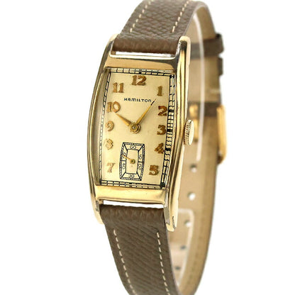中古 ハミルトン HAMILTON アンティーク 角金 カーライル 手巻き アールデコ 1930-1940年代 ヴィンテージ Carlisle 腕時計 ブランド メンズ UW-HA-OT-00001