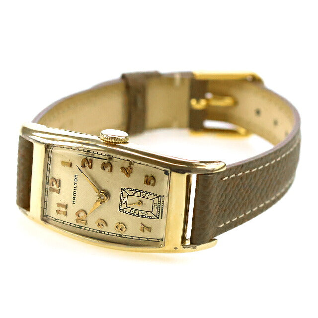 【美品】ハミルトン　時計　カーライル　ゴールド　ヴィンテージ 中古 ハミルトン HAMILTON アンティーク 角金 カーライル 手巻き