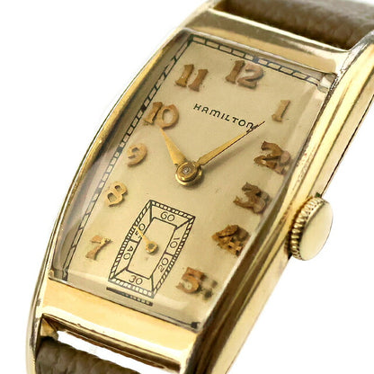 中古 ハミルトン HAMILTON アンティーク 角金 カーライル 手巻き アールデコ 1930-1940年代 ヴィンテージ Carlisle 腕時計 ブランド メンズ UW-HA-OT-00001
