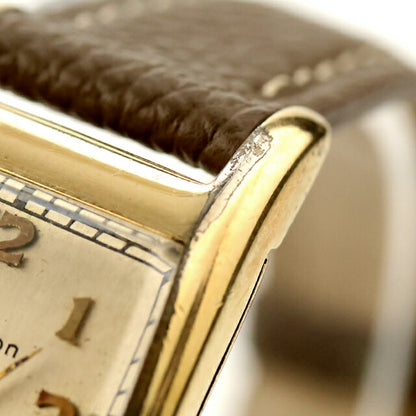 中古 ハミルトン HAMILTON アンティーク 角金 カーライル 手巻き アールデコ 1930-1940年代 ヴィンテージ Carlisle 腕時計 ブランド メンズ UW-HA-OT-00001