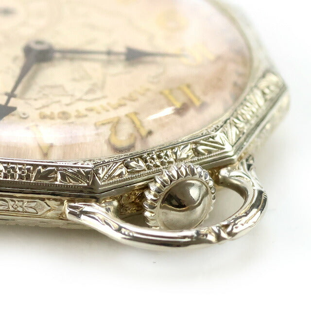 中古 ハミルトン HAMILTON 懐中時計 アンティーク アールデコ 帆船 Cal.912 1920-1930年頃 Cal.912 アナログ 腕時計 ブランド メンズ UW-HA-OT-00002