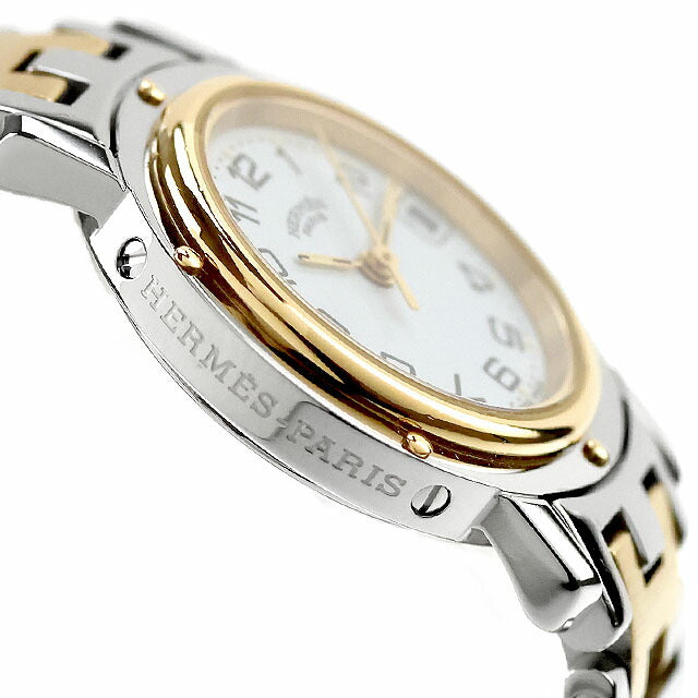 Used Finished Good Condition Hermes Clipper Combination Quartz GP Combi Analog Watch Brand Ladies UW-HR-CP-00003