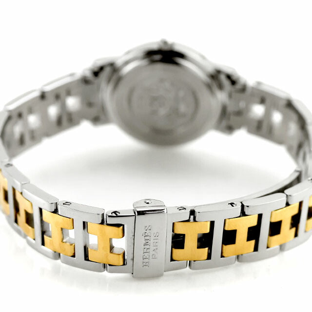 Used Finished Good Condition Hermes Clipper Combination Quartz GP Combi Analog Watch Brand Ladies UW-HR-CP-00003