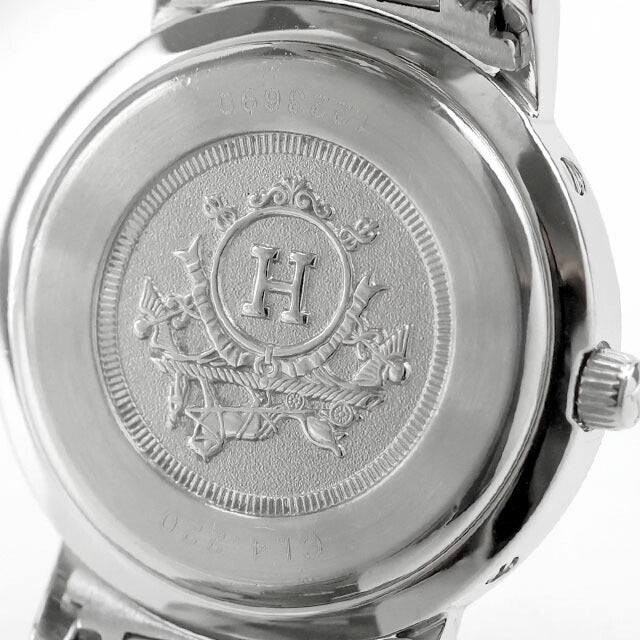 Used Finished Good Condition Hermes Clipper Combination Quartz GP Combi Analog Watch Brand Ladies UW-HR-CP-00003