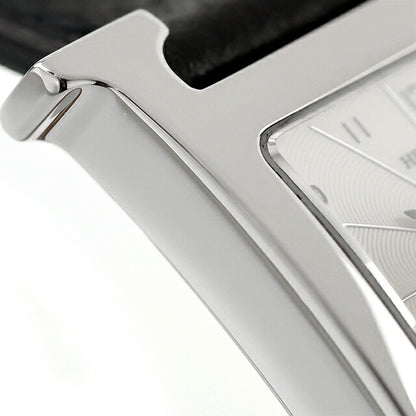 中古 仕上げ済 美品 エルメス HERMES Hウォッチ HH1.210 アナログ 腕時計 ブランド レディース シルバー ブラック 黒 UW-HR-HW-00001