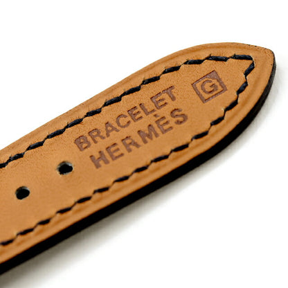 中古 仕上げ済 美品 エルメス HERMES Hウォッチ HH1.210 アナログ 腕時計 ブランド レディース シルバー ブラック 黒 UW-HR-HW-00001