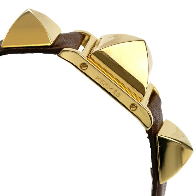 中古 エルメス HERMES メドール スタッズウォッチ クオーツ ブランド