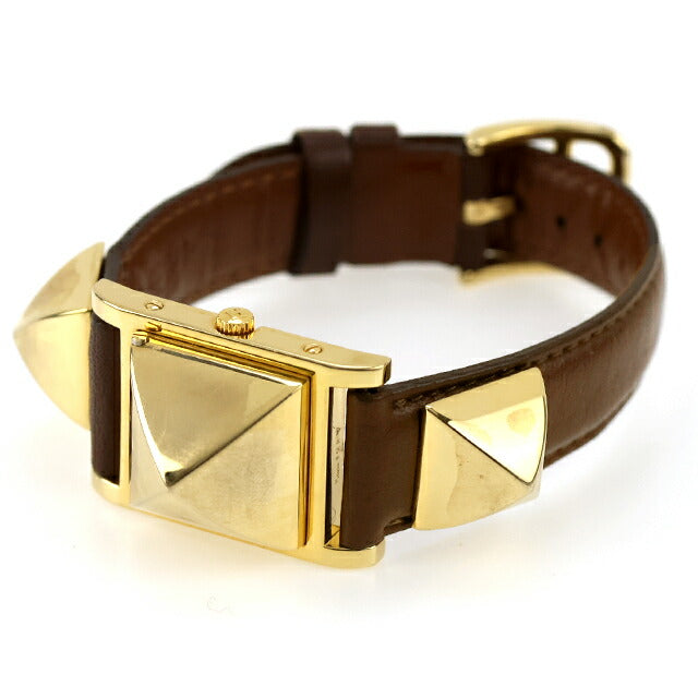 中古 エルメス HERMES メドール スタッズウォッチ クオーツ ブランド