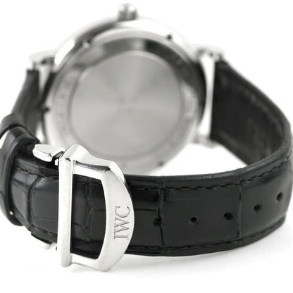 中古 IWC IWC ポートフィノ オートマティック 40mm 薄型 ドレスウォッチ IW356502 アナログ 腕時計 ブランド メンズ ブラック UW-IW-PF-00001