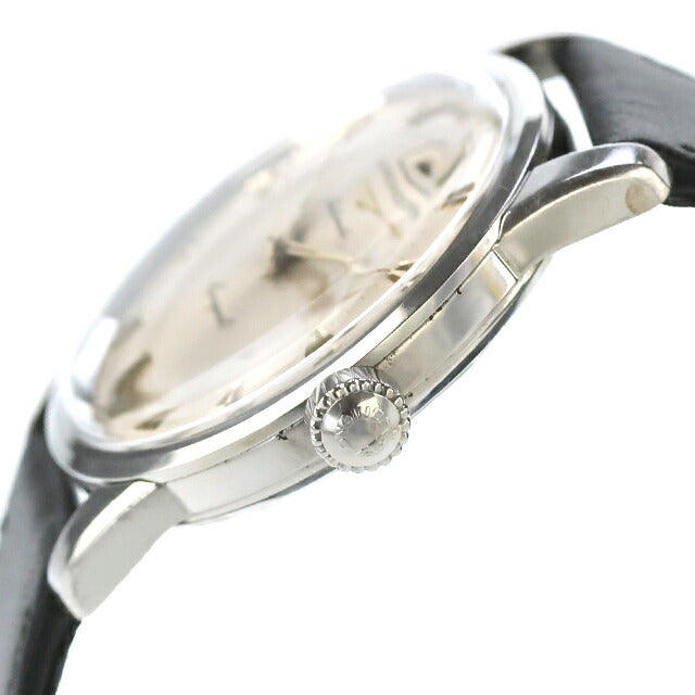 中古 美品・ベルト新品 ロンジン LONGINES コンクエスト ヘリテージ 35mm デイト 自動巻き 七宝メダリオン 90年代 7290-633 腕時計 メンズ UW-LO-CQ-00001