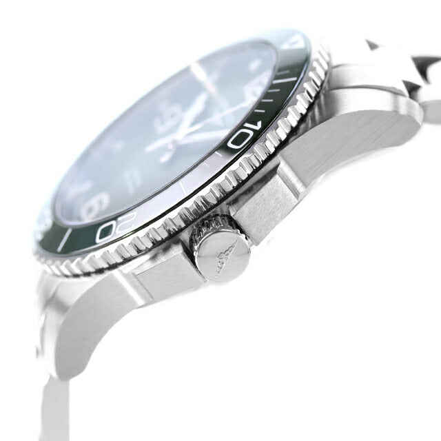 中古 ロンジン LONGINES ハイドロコンクエスト 自動巻き 41mm セラミックベゼル L3.781.4.06.6 アナログ 腕時計 ブランド メンズ グリーン UW-LO-HC-00001