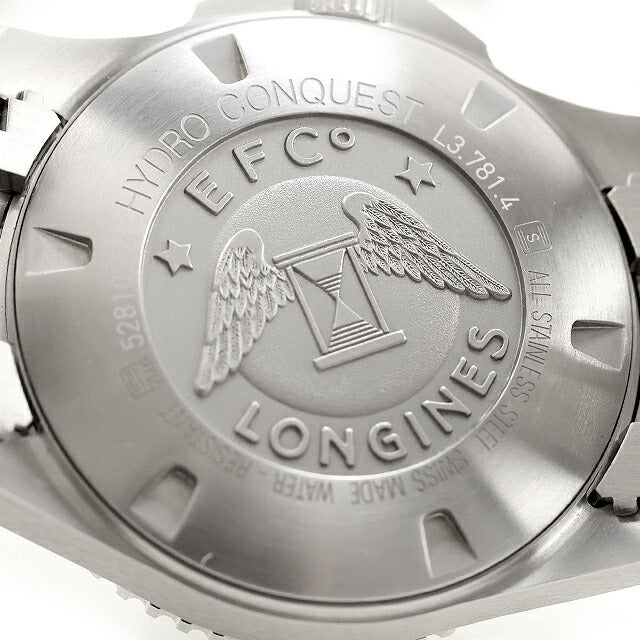 中古 ロンジン LONGINES ハイドロコンクエスト 自動巻き 41mm セラミックベゼル L3.781.4.06.6 アナログ 腕時計 ブランド メンズ グリーン UW-LO-HC-00001