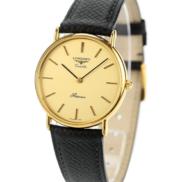 中古 ベルト未使用品 ロンジン LONGINES プレザンス ラウンド バーインデックス GPケース L150.4 アナログ 腕時計 ブランド メンズ UW-LO-OT-00003