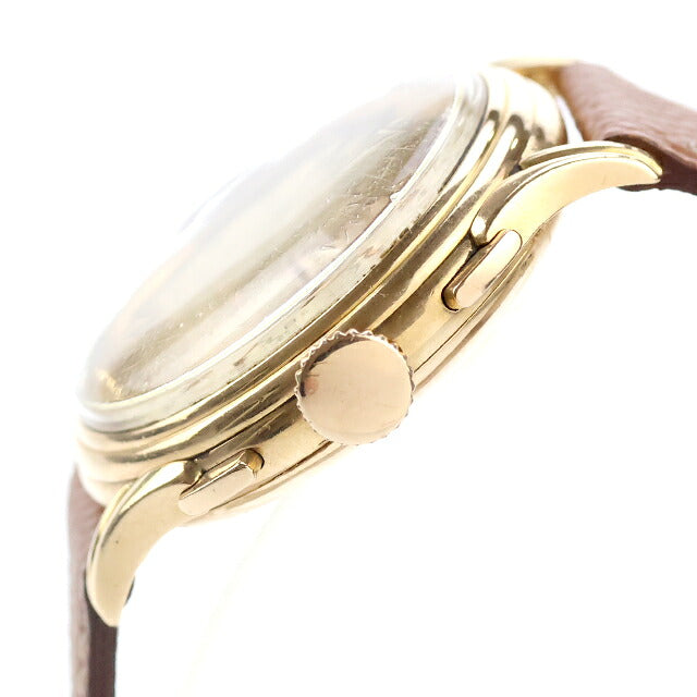 中古 希少モデル ロンジン LONGINES 18K金無垢 Cal.30CH ヴィンテージ クロノグラフ 推定1950年代 ノンフライバック ファンシーラグ 30CH 腕時計 メンズ UW-LO-OT-00008