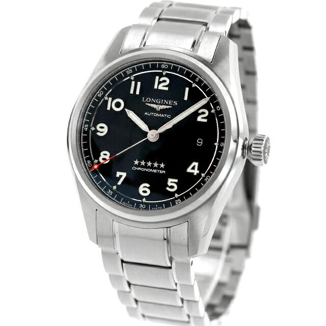 中古 美品 ロンジン LONGINES スピリット プレミアムモデル クロノメーター アナログ 腕時計 ブランド メンズ ブラック UW-LO-SP-00001