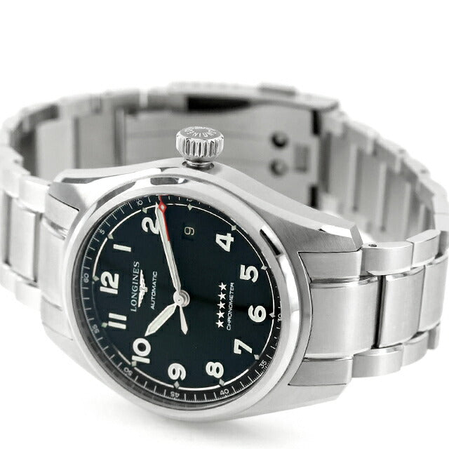 中古 美品 ロンジン LONGINES スピリット プレミアムモデル クロノメーター アナログ 腕時計 ブランド メンズ ブラック UW-LO-SP-00001