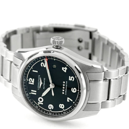 中古 美品 ロンジン LONGINES スピリット プレミアムモデル クロノメーター アナログ 腕時計 ブランド メンズ ブラック UW-LO-SP-00001