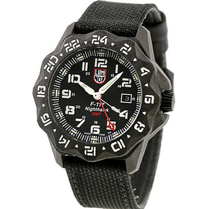 中古 美品 ルミノックス LUMINOX F-117 NIGHTHAWK 6440 SERIES GMT ステルス戦闘機 ルミノバ T25 アナログ 腕時計 ブランド メンズ UW-LX-OT-00001