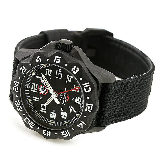 中古 美品 ルミノックス LUMINOX F-117 NIGHTHAWK 6440 SERIES GMT ステルス戦闘機 ルミノバ T25 アナログ 腕時計 ブランド メンズ UW-LX-OT-00001