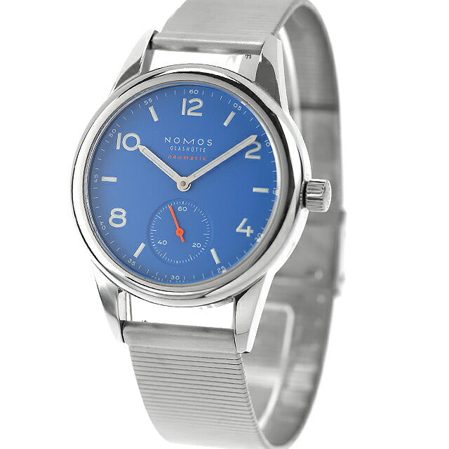 中古 ベルト純正交換済 ノモス NOMOS クラブ ネオマティック CL130011SB2 アナログ 腕時計 ブランド メンズ ブルー UW-NO-CL-00001