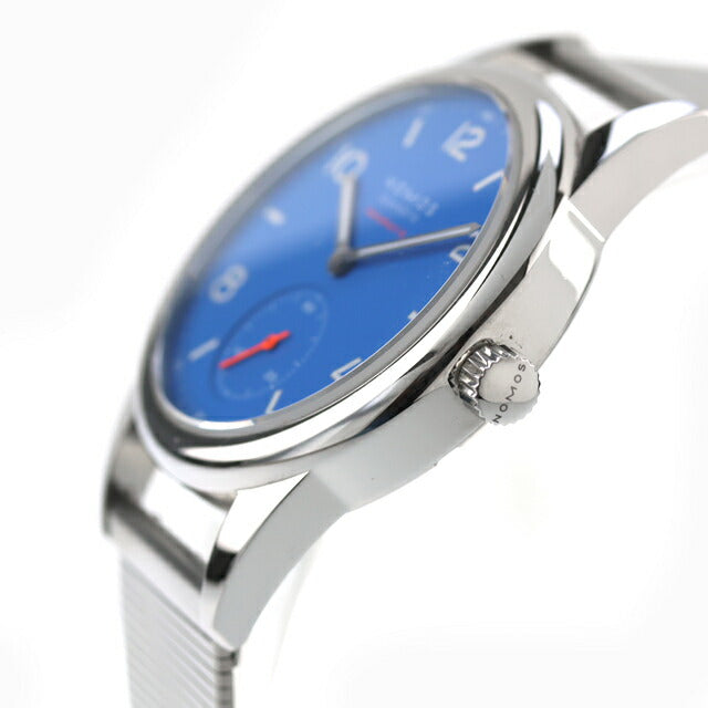 中古 ベルト純正交換済 ノモス NOMOS クラブ ネオマティック CL130011SB2 アナログ 腕時計 ブランド メンズ ブルー UW-NO-CL-00001