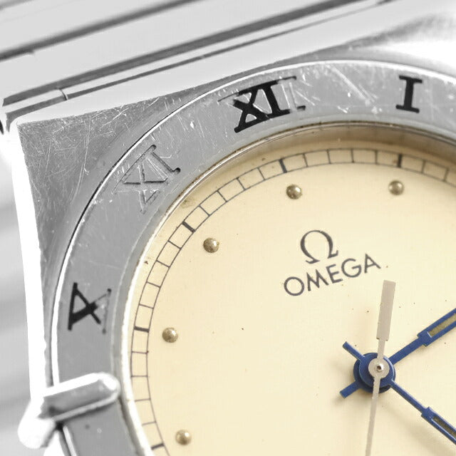 中古 ジャンク 稼働品 オメガ OMEGA コンステレーション マンハッタン 青針 リューズ固着 396.1076 アナログ 腕時計 ブランド メンズ UW-OM-CS-00009