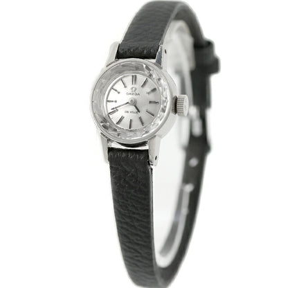 Used Omega OMEGA De Ville Antique Manual Winding Cocktail Watch Analog Watch Brand Ladies Silver Black UW-OM-DV-00004