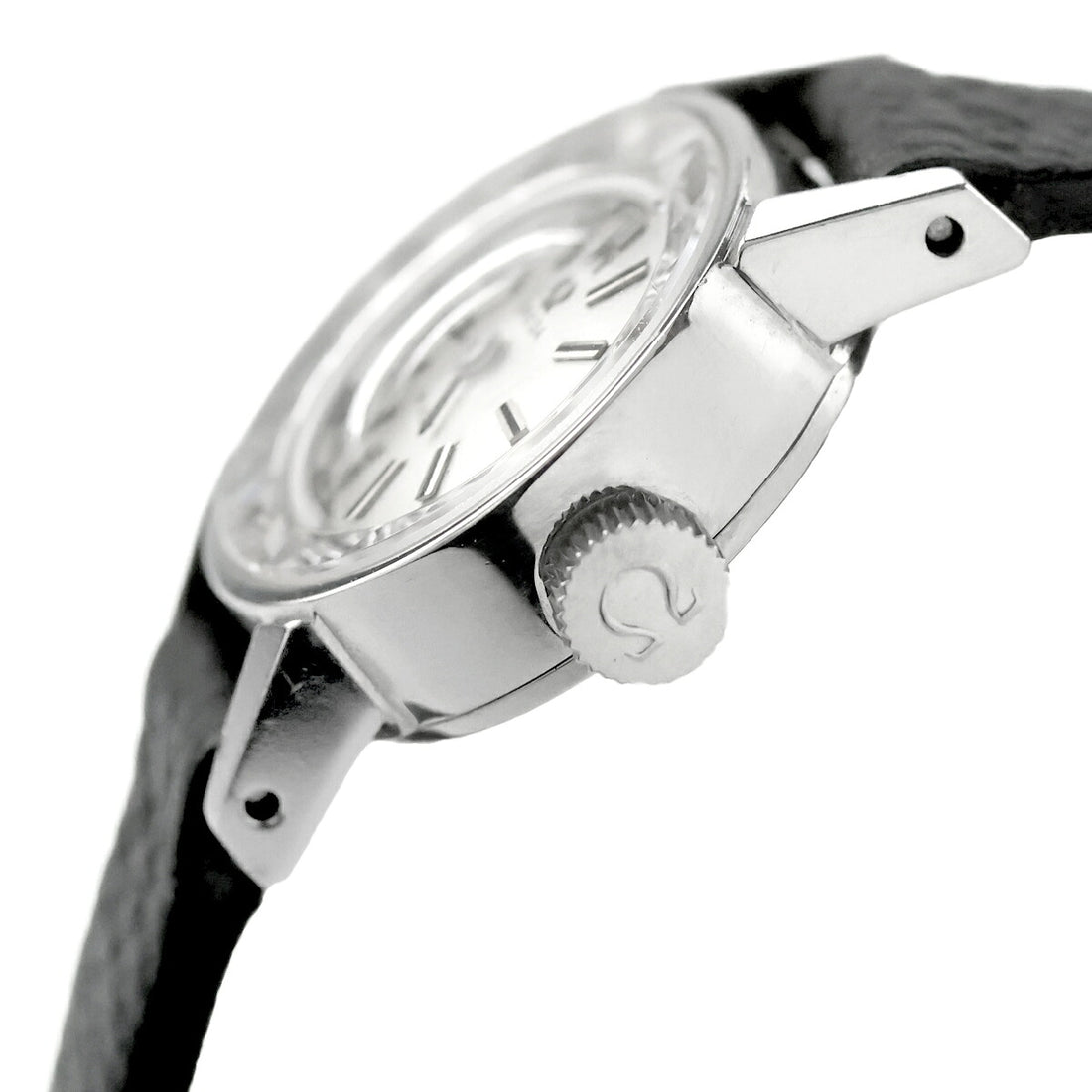 Used Omega OMEGA De Ville Antique Manual Winding Cocktail Watch Analog Watch Brand Ladies Silver Black UW-OM-DV-00004