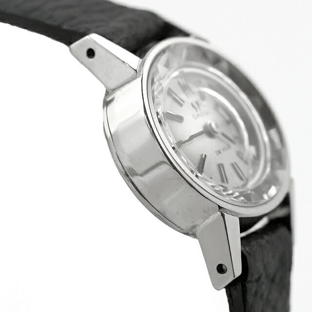Used Omega OMEGA De Ville Antique Manual Winding Cocktail Watch Analog Watch Brand Ladies Silver Black UW-OM-DV-00004