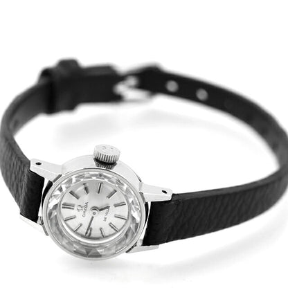 Used Omega OMEGA De Ville Antique Manual Winding Cocktail Watch Analog Watch Brand Ladies Silver Black UW-OM-DV-00004