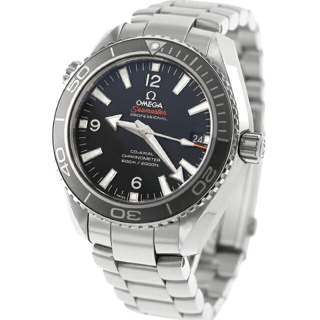 中古 美品 オメガ OMEGA シーマスター プラネットオーシャン 600m コーアクシャル アナログ 腕時計 ブランド メンズ ブラック UW-OM-SM-00013