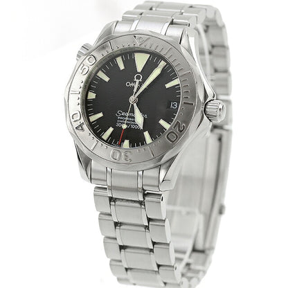 中古 仕上げ済 オメガ OMEGA シーマスター プロフェッショナル 300m ミッドサイズ K18WGベゼル アナログ 腕時計 ブランド メンズ ブラック UW-OM-SM-00014