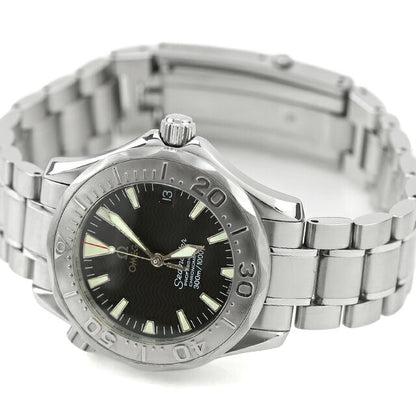 中古 仕上げ済 オメガ OMEGA シーマスター プロフェッショナル 300m ミッドサイズ K18WGベゼル アナログ 腕時計 ブランド メンズ ブラック UW-OM-SM-00014