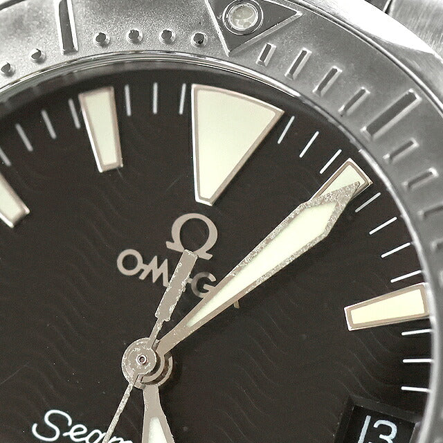 中古 仕上げ済 オメガ OMEGA シーマスター プロフェッショナル 300m ミッドサイズ K18WGベゼル アナログ 腕時計 ブランド メンズ ブラック UW-OM-SM-00014