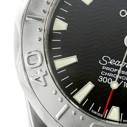 中古 仕上げ済 オメガ OMEGA シーマスター プロフェッショナル 300m ミッドサイズ K18WGベゼル アナログ 腕時計 ブランド メンズ ブラック UW-OM-SM-00014