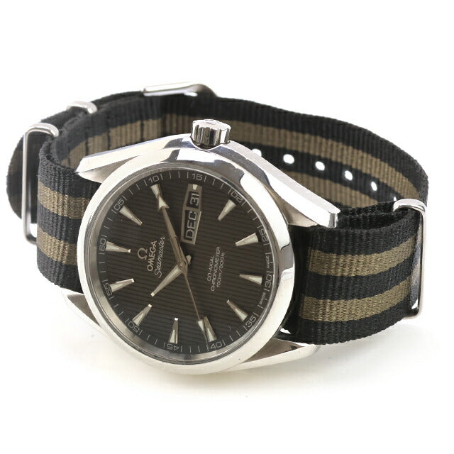中古 オメガ OMEGA シーマスター アクアテラ 150M コーアクシャル アニュアルカレンダー 永年カレンダー NATO 231.13.43.22.06.001 腕時計 メンズ UW-OM-SM-00016