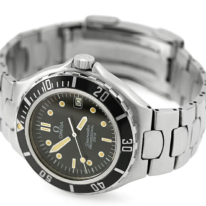 中古 オメガ OMEGA シーマスター プロフェッショナル 200m プレボンド クォーツ 2850.50 アナログ 腕時計 ブランド メンズ ブラック UW-OM-SM-00017