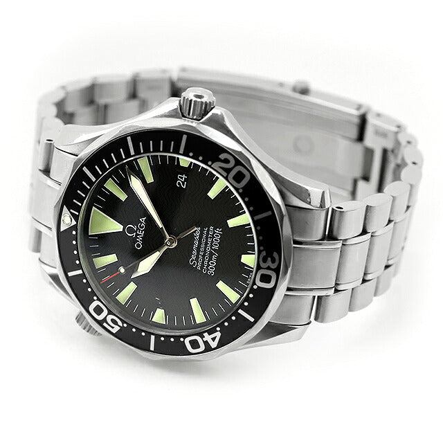 中古 オメガ OMEGA シーマスター ダイバー300M 41mm 波模様ダイヤル ピーター・ブレイク 2254.50 アナログ 腕時計 ブランド メンズ ブラック UW-OM-SM-00019