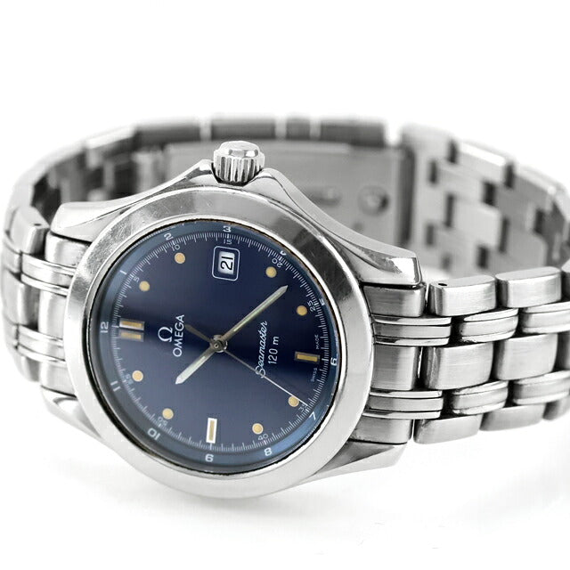 Used OMEGA Seamaster 120m Date Quartz 36mm Thin 2511.80 Analog Watch Brand Men&