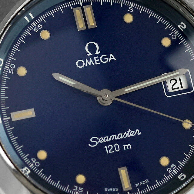 Used OMEGA Seamaster 120m Date Quartz 36mm Thin 2511.80 Analog Watch Brand Men&