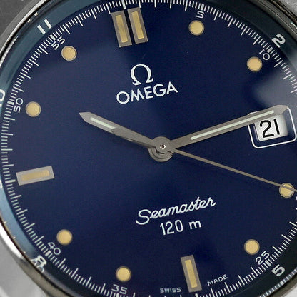 Used OMEGA Seamaster 120m Date Quartz 36mm Thin 2511.80 Analog Watch Brand Men&