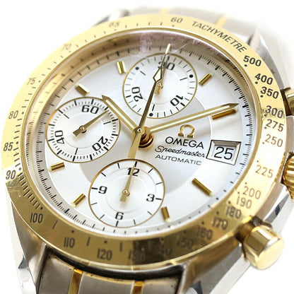 Used OMEGA Speedmaster Date K18YG combination chronograph buckle logo missing 3313.30 analog watch brand men&